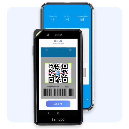 Scan QR code to accept payments. Scan, refund and cancel with ease.